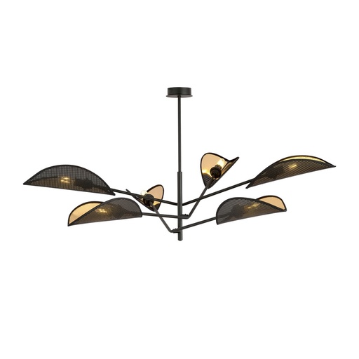 [1158/6] Vene 6 Black/Gold ceiling lamp