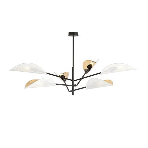 [1159/6] Vene 6 White/Gold ceiling lamp