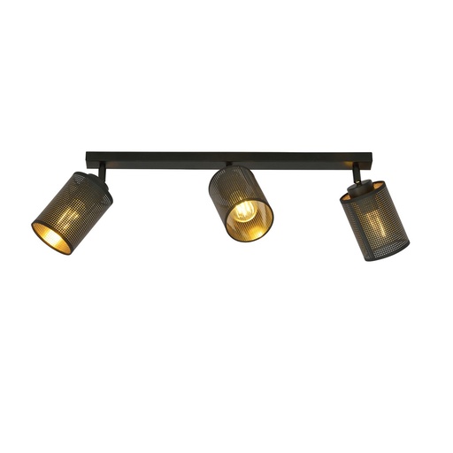 [1152/3] Bronx 3 Black ceiling lamp