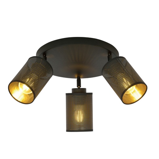 [1152/3PREM] Bronx 3 Premium Black ceiling lamp