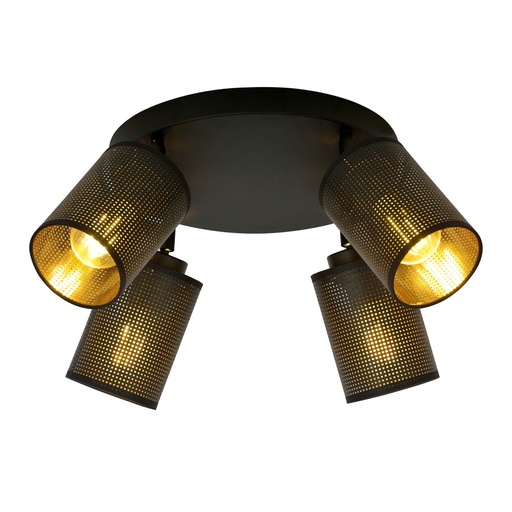 [1152/4PREM] Bronx 4 Premium Black ceiling lamp