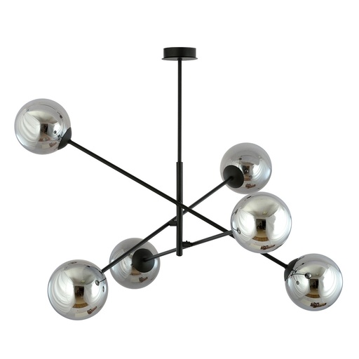 [1167/6] Linear 6 Black/Grafit pendant lamp