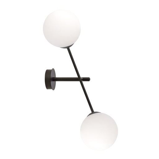 [1169/K2] Linear K2 Black/Opal wall lamp