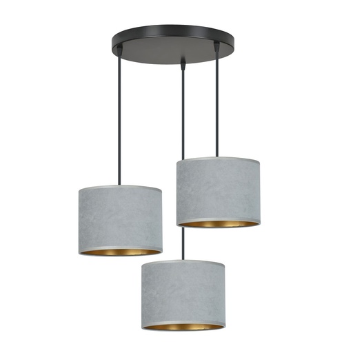 [1050/3PREM] Hilde 3 Bl Premium Gray pendant lamp