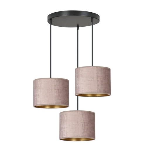 [1053/3PREM] Hilde 3 Bl Premium Rose pendant lamp