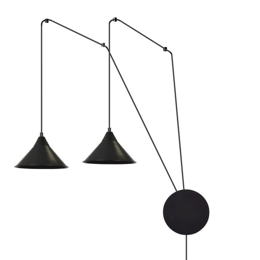 [160/2] Abramo 2 Black pendant lamp