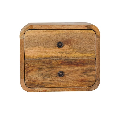 [IN3264] Mini Curve Oak-ish Floating Bedside