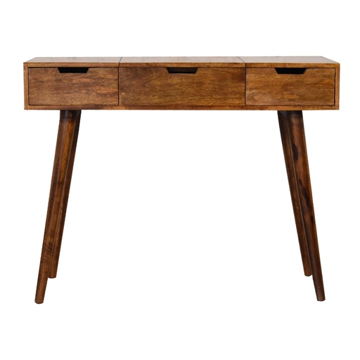 [IN3316] Chestnut Foldable Mirror Table