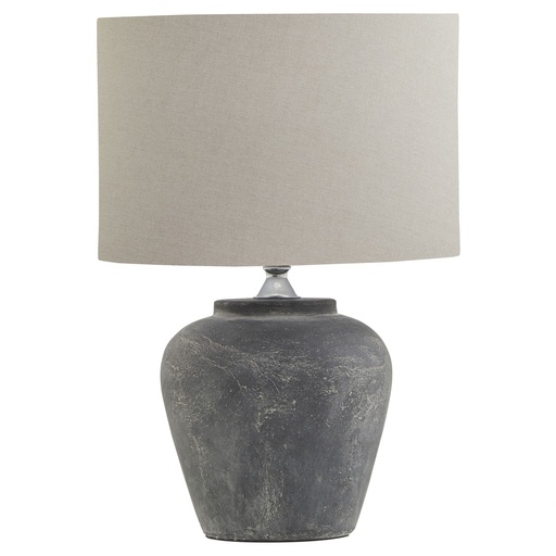 [23013] Amalfi Grey Table Lamp With Linen Shade