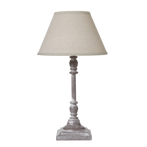 [23881] Antia Stem Table Lamp With Linen Shade