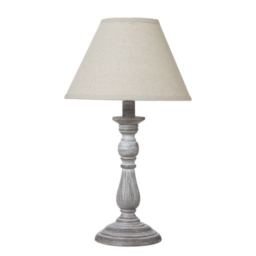 [23888] Augusta Column Table Lamp With Linen Shade