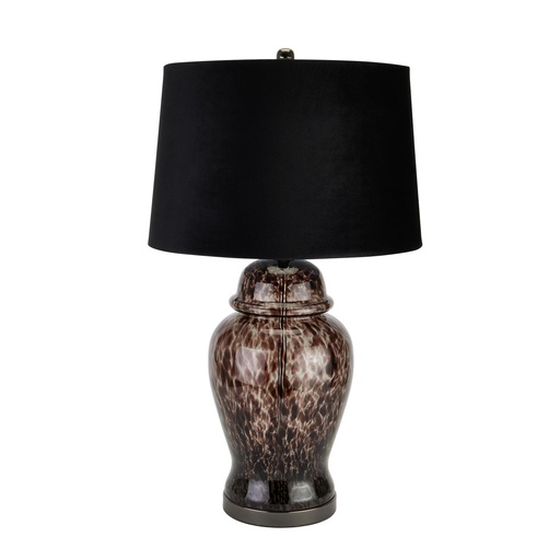 [22790] Black Dapple Acanthus Lamp