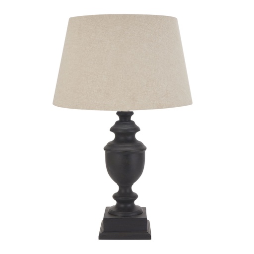 [22666] Delaney Collection Grey Urn Lamp With Linen Shade