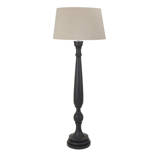 [22665] Delaney Grey Droplet Floor Lamp With Linen Shade