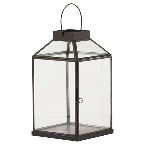 [23004] Glass Top Small Black Lantern