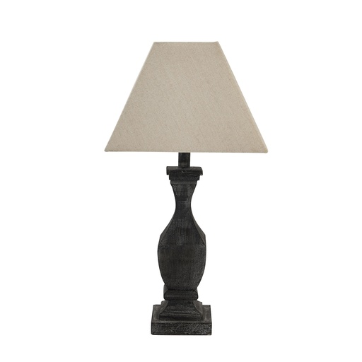 [21284] Incia Fluted Wooden Table Lamp