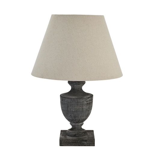 [21283] Incia Urn Wooden Table Lamp