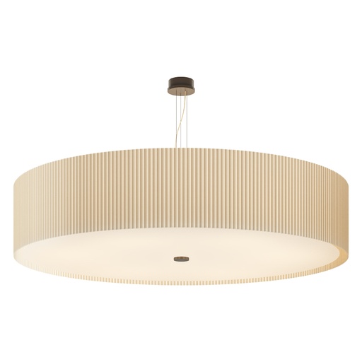 E3 VICTORIA Pendant Lamp in Pleated Fabric Entirely Handmade in Italy