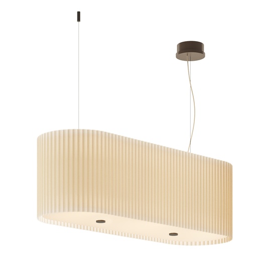 E4 CATHERINE Pongé Fabric Pendant Lamp Entirely Handmade in Italy