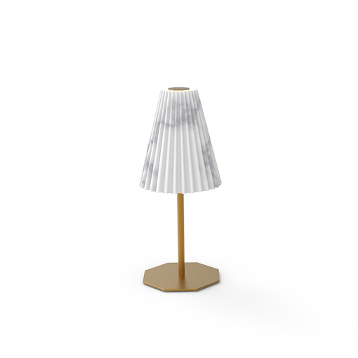 OR9 ATENA Carrara Marble Table Lamp Entirely Handmade in Italy
