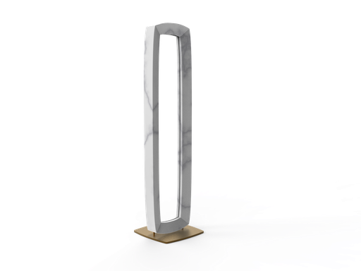 OR5 EOS Rectangular Carrara Marble Floor Lamp Entirely Handmade in Italy