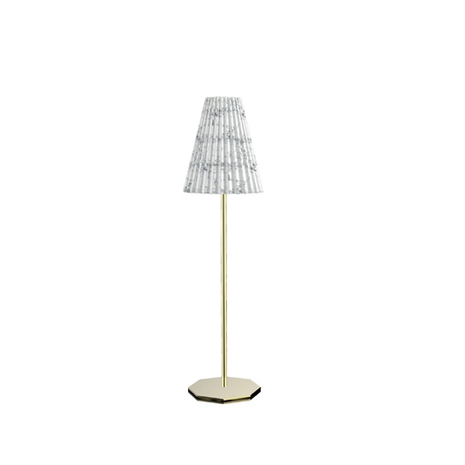 OR7 ERA Carrara Marble Table Lamp Entirely Handmade in Italy